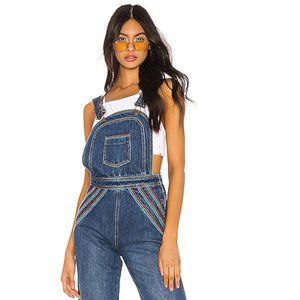 NWOT Free People Chasing Rainbow Overalls